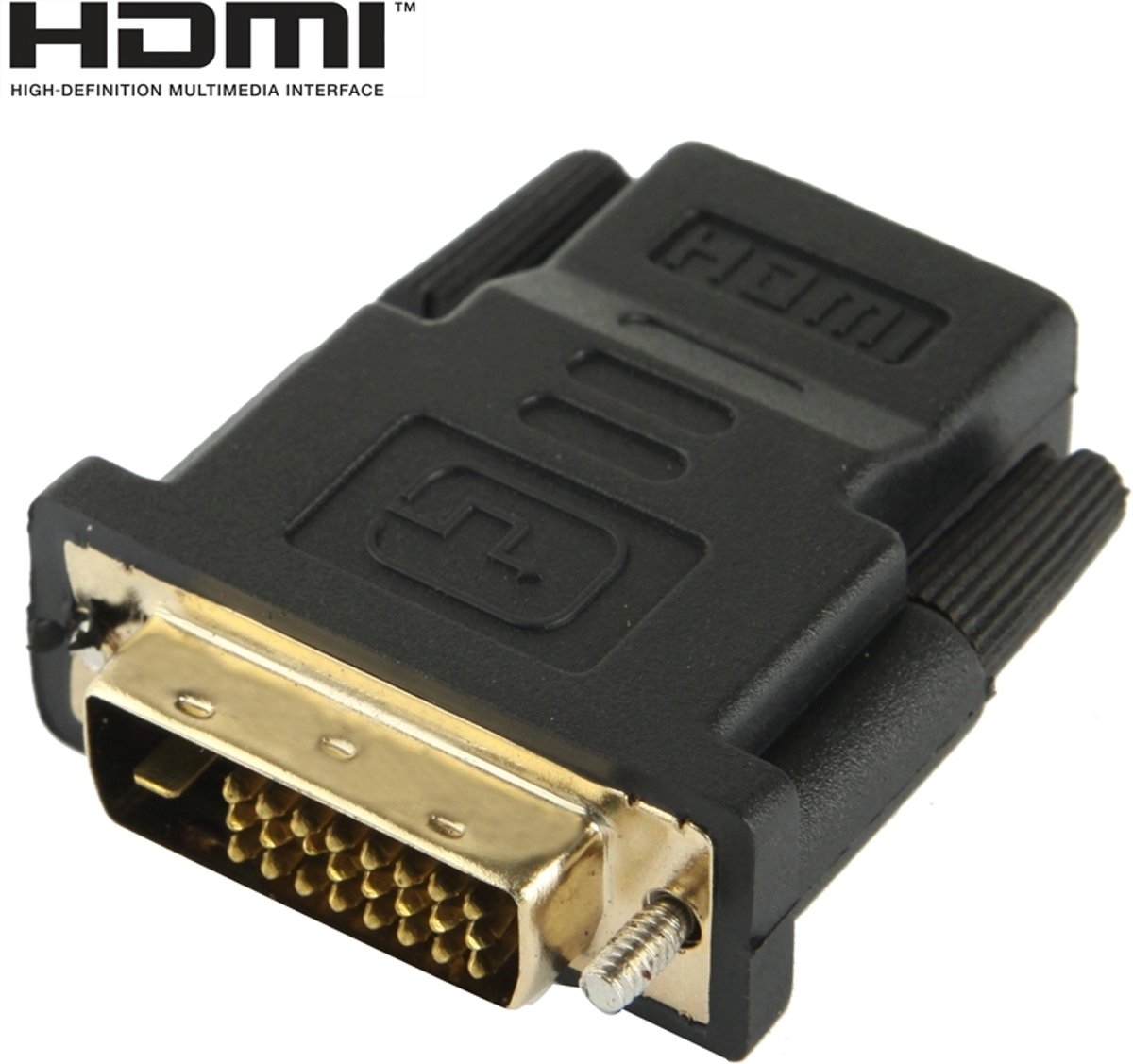 DVI-D 24 + 1 Pin Male naar HDMI 19 Pin Female Adapter voor Monitor / HDTV