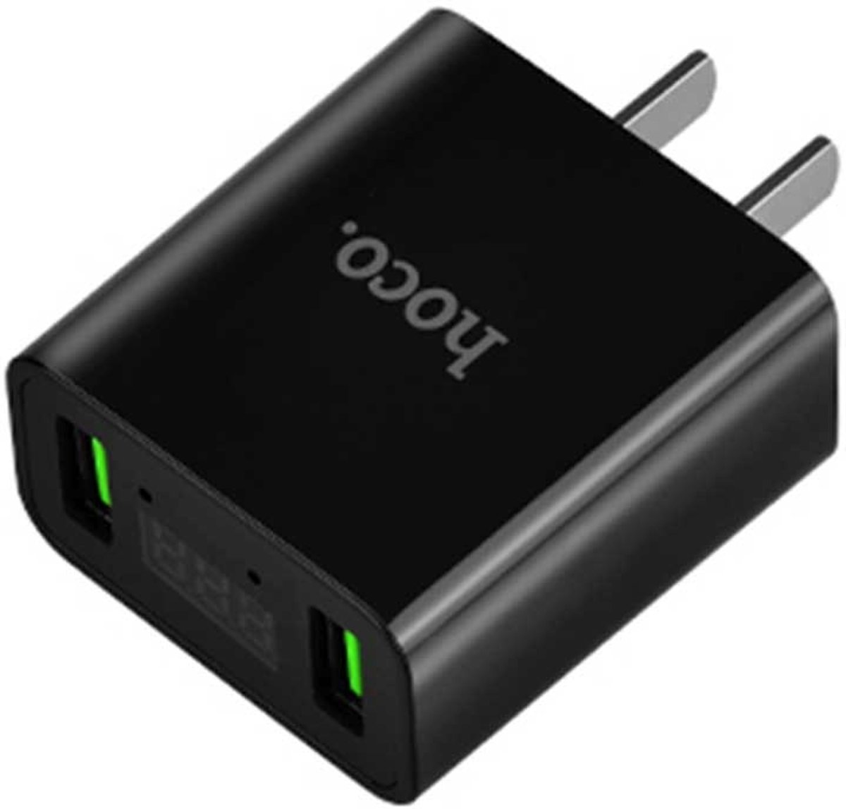 HOCO C25 Cool 3C dubbele poort voedingsadapter oplader, voor iPhone, iPad, Galaxy, HTC Nexus Moto Blackberry, Power Bank en meer (zwart)