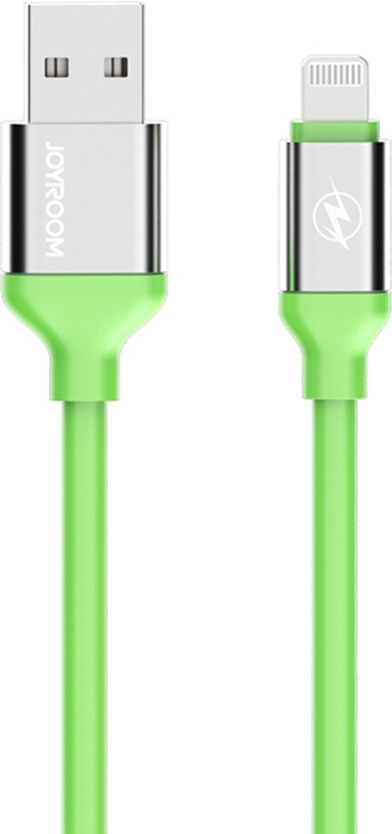 JOYROOM JR-S318 3m 2.1A 8-pens naar USB Data Sync oplaadkabel, voor iPhone X, iPhone 8, iPhone 7 en 7 Plus, iPhone 6 en 6s, iPhone 6 Plus en 6s Plus, iPhone 5 & 5s & 5C, iPad Air , iPad mini (groen)