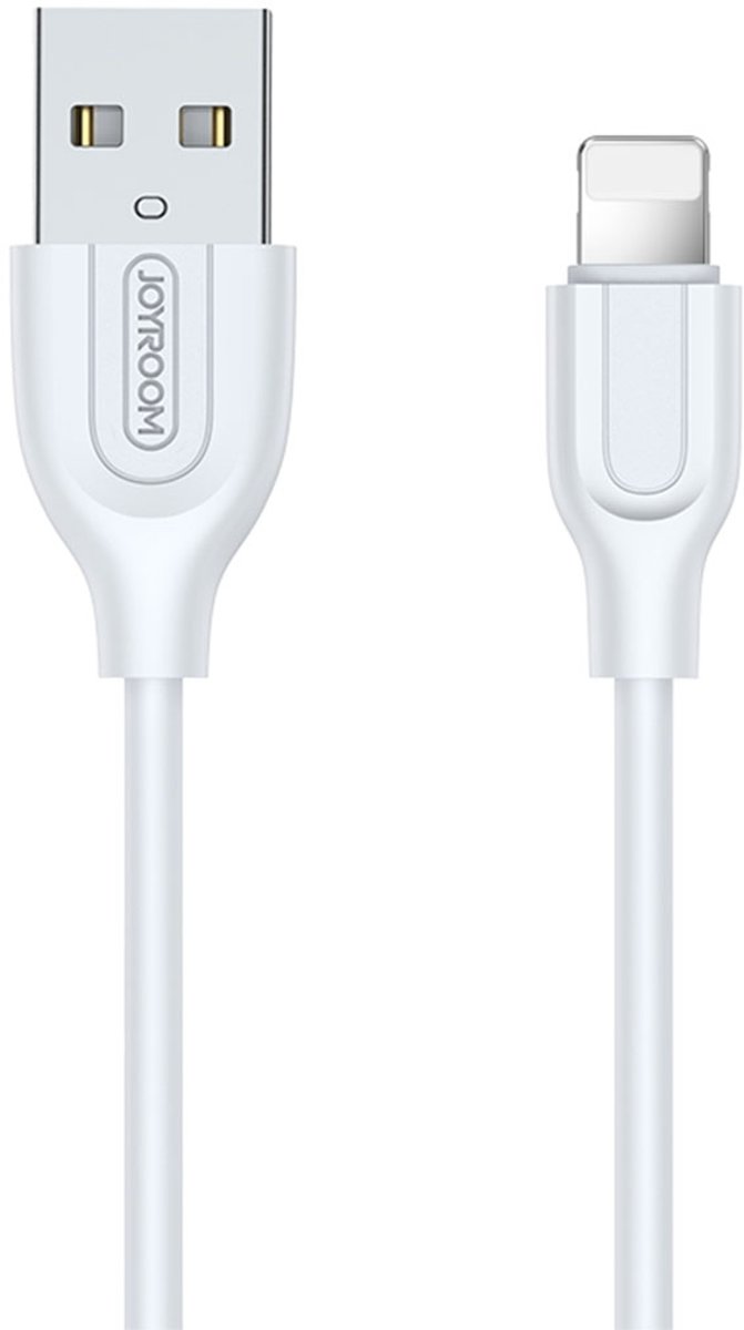 JOYROOM S-L352 1m High Density PVC-kabel 1A USB A naar 8-pins Data Sync-oplaadkabel, voor iPhone XR / iPhone XS MAX / iPhone X & XS / iPhone 8 & 8 Plus / iPhone 7 & 7 Plus / iPhone 6 & 6s & 6 Plus & 6s Plus / iPad (wit)