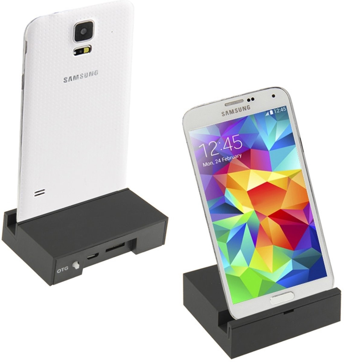 Magnetische dock-oplader met OTG-functie voor Galaxy S5 / G900 / N9000, zwart