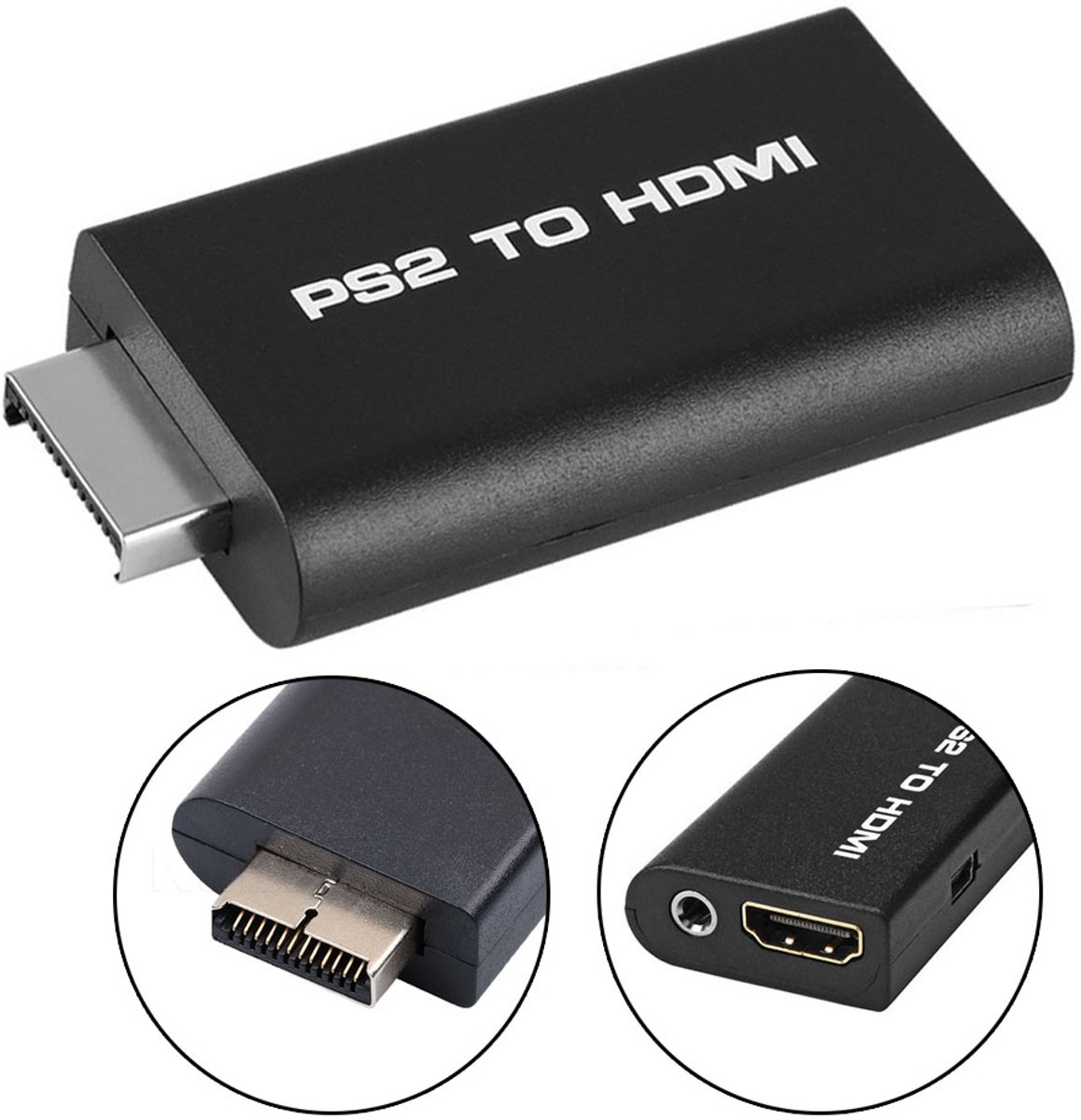 Mini PS2 naar HDMI Box Audio Video Digital Converter Omvormer Adapter