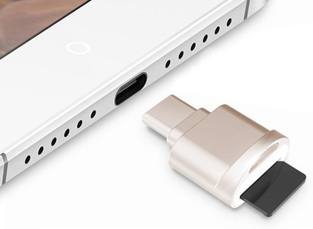 POFAN F05 USB-C / Type-C 3.1 naar Micro SD-kaart (TF-kaart) Lezeradapter voor MacBook / Google Chromebook / Nokia N1 Tablet PC / OTG-functie Smartphones (zilver)