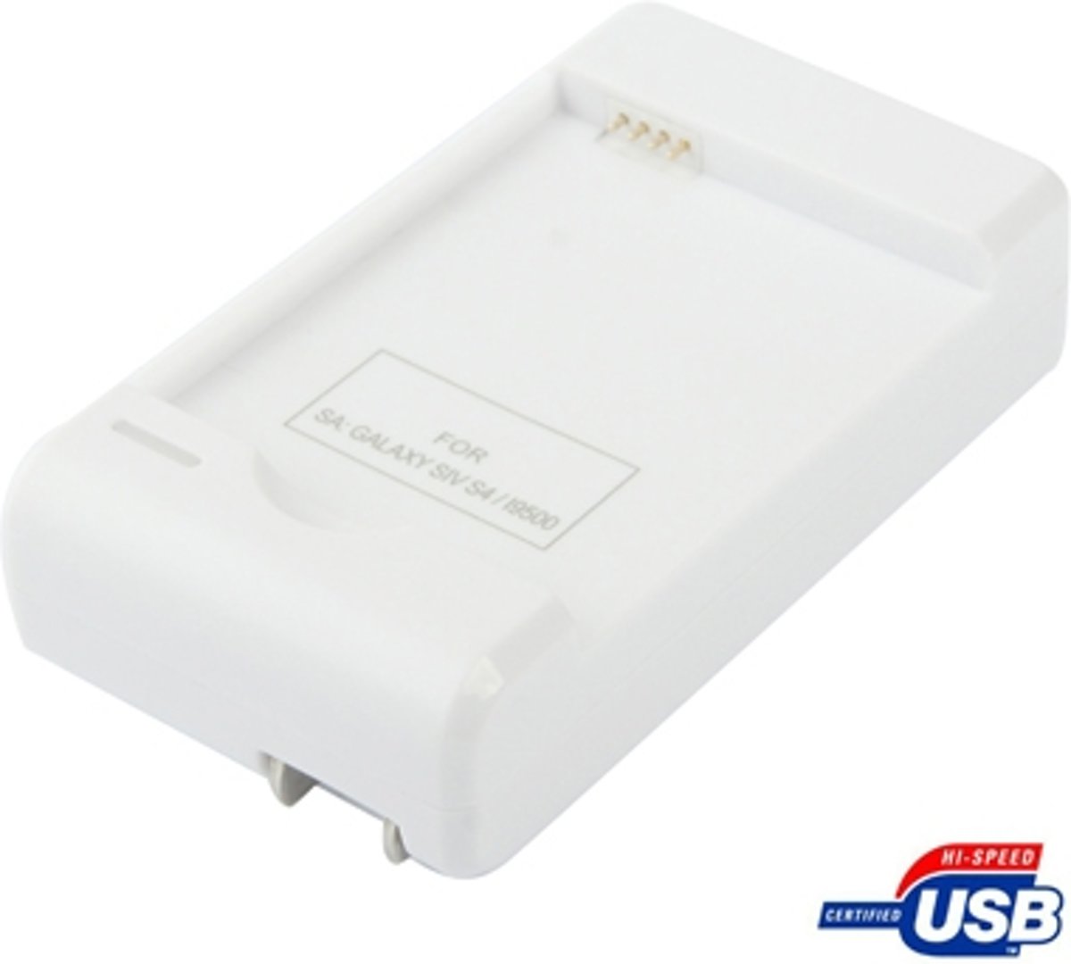 US Plug USB Output Style Batterijoplader, voor Galaxy S IV / i9500 (wit)