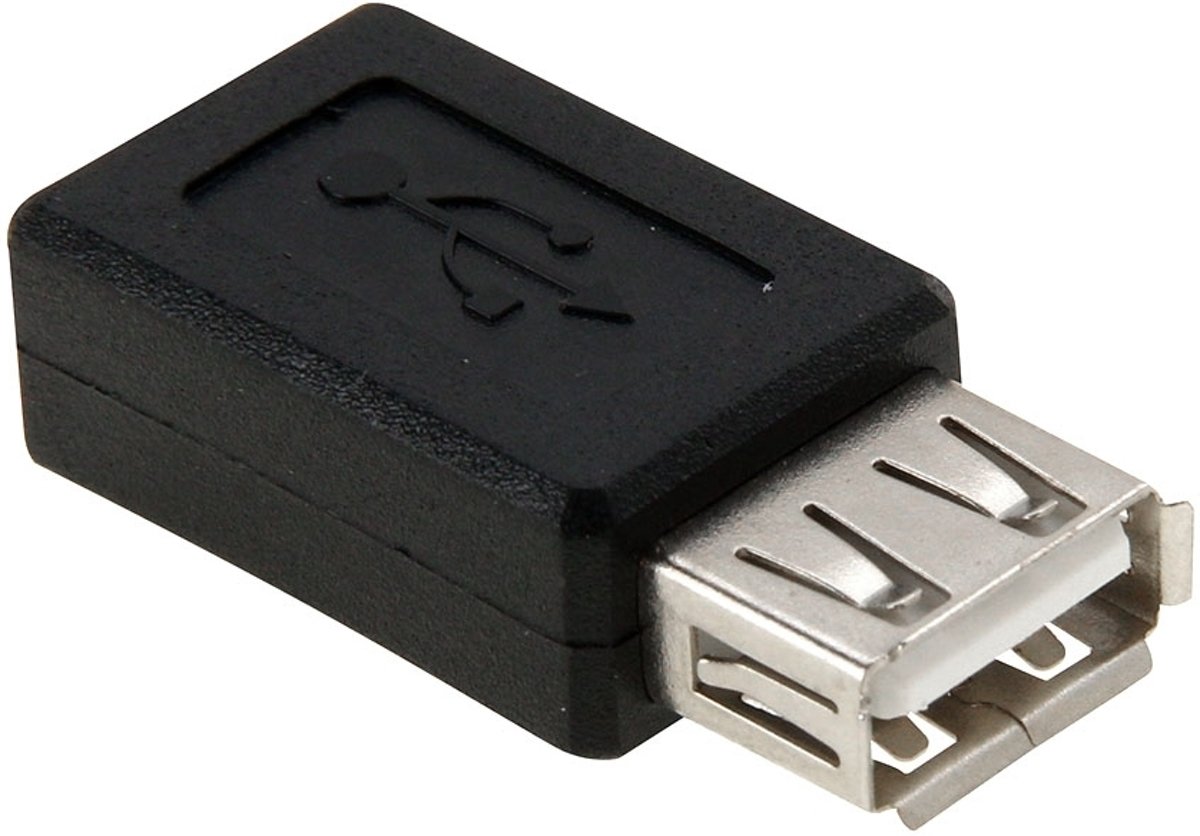 USB 2.0 AF naar Mini 5-pins USB-vrouwelijke adapter (zwart)