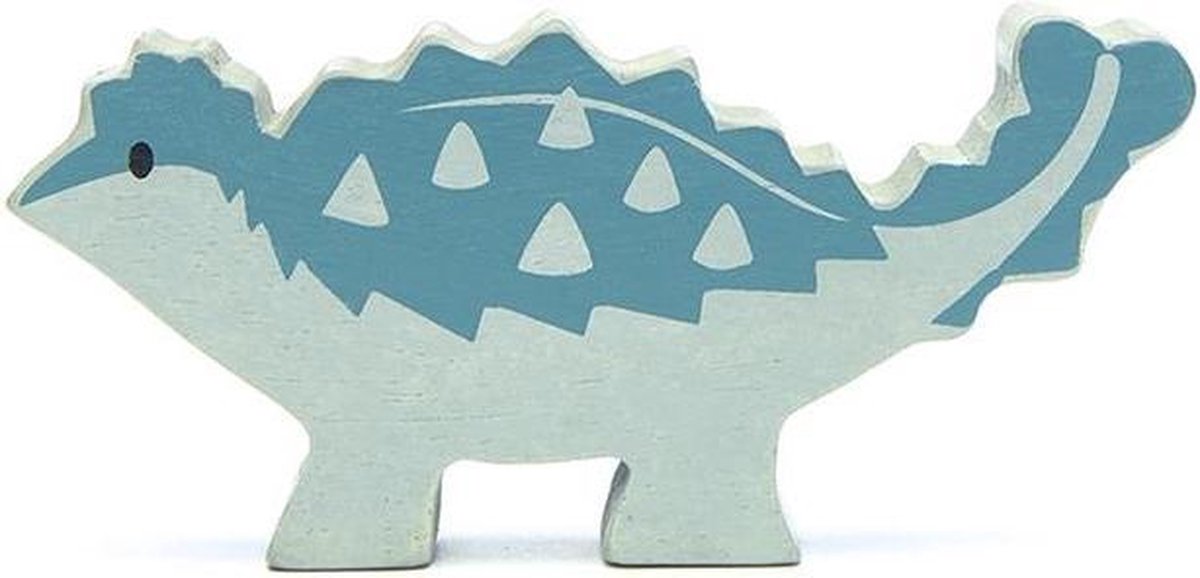 Tender Leaf Toys Houten Dino Ankylosaurus 10 Cm Hout Blauw