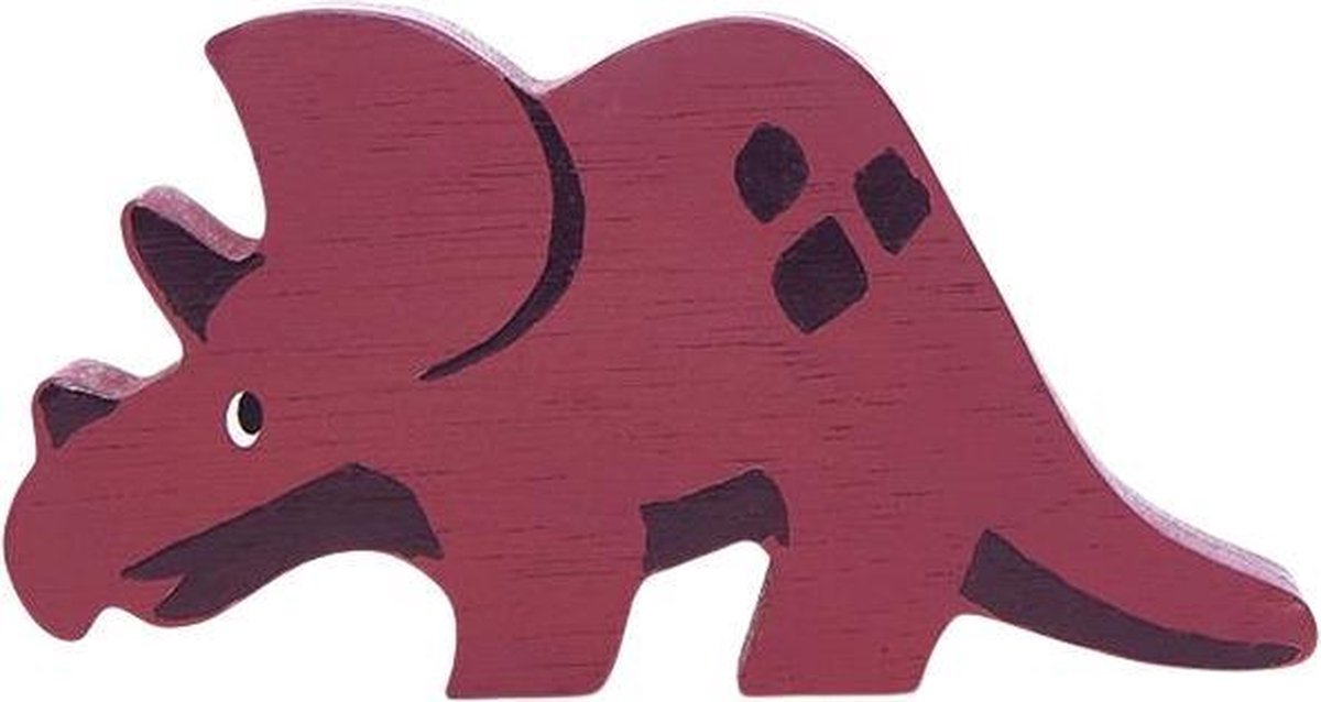 Tender Leaf Toys Houten Dino Triceratops 11 Cm Hout Rood