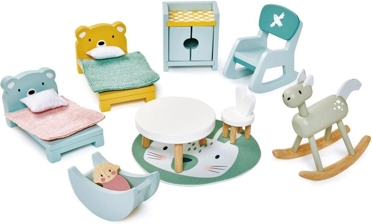 Tender Leaf Toys Poppenhuis Kinderkamer Junior 14-delig