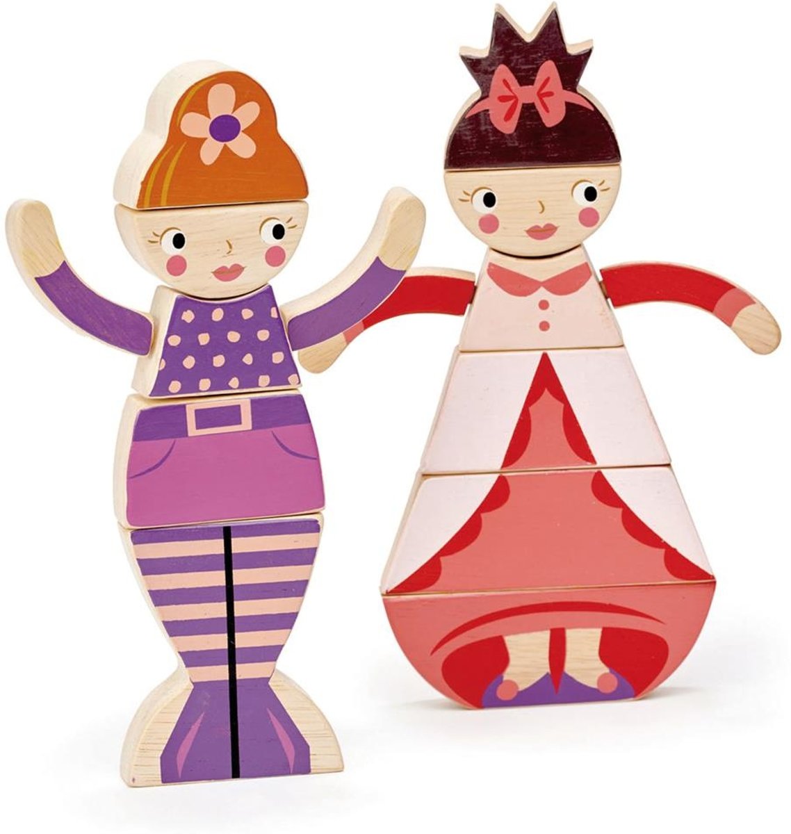 Tender Leaf Toys Poppenhuispoppen Zeemeermin En Prinses Hout