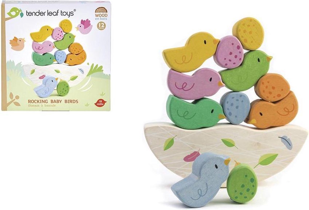 Tender Leaf Toys Rocking Baby Birds speelgoed voor motoriek