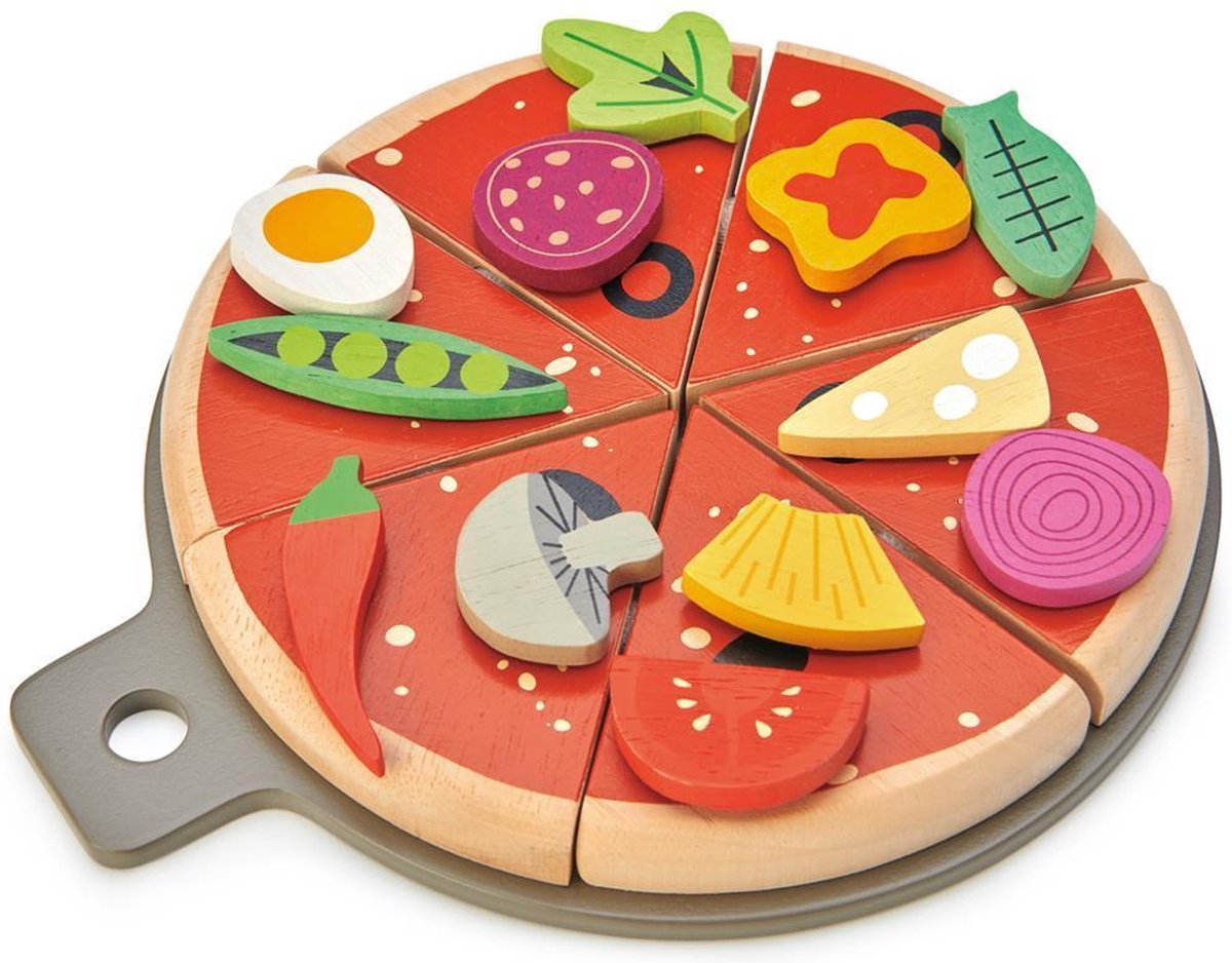 Tender Leaf Toys Speelgoedpizza Junior 22 X 19 Cm Hout 20-delig