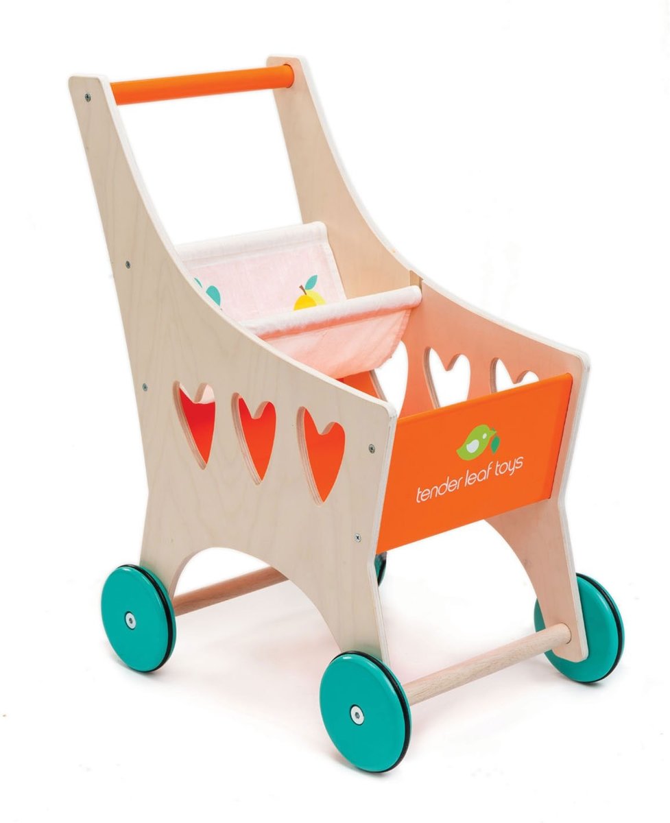 Tender Toys Winkelwagent Oranje/beige Junior 45 X 28 X 55 Cm