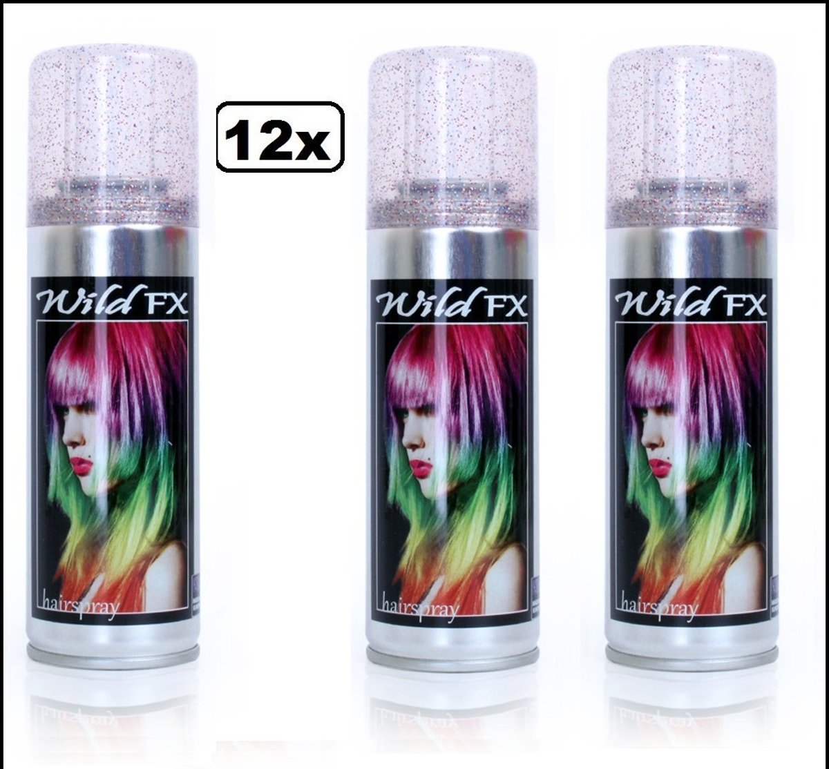 12x Haarspray glittermulti 125 ml