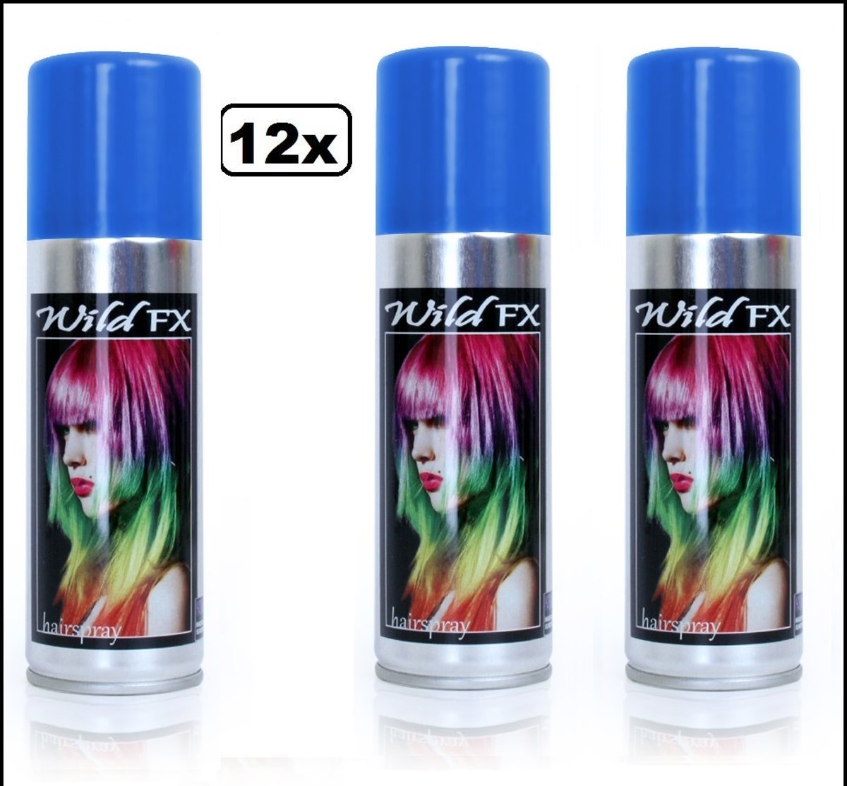 12x UV Haircolour Blacklight 125 ml white/blue effect