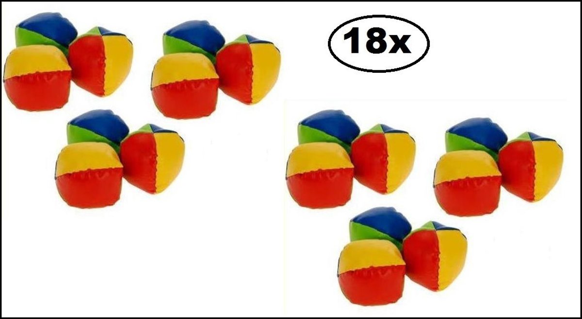 18x Gekleurde jongleerballen