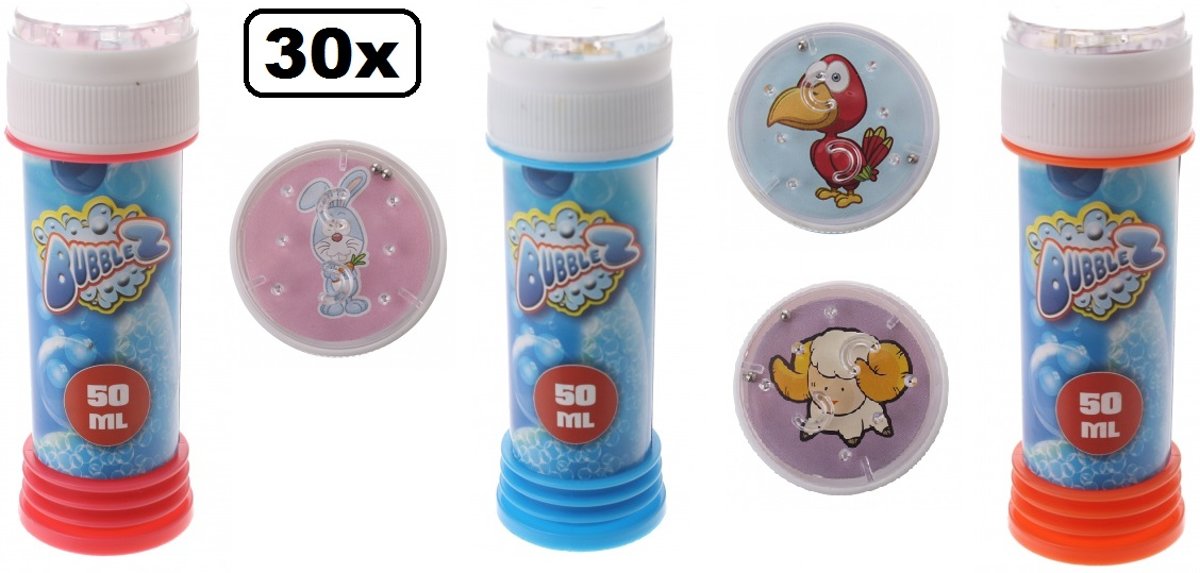 30x Bubblez bellenblaas dieren 50 ml