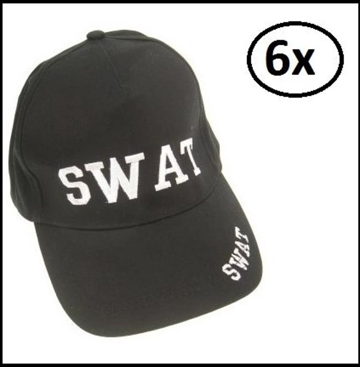 6x Baseball cap SWAT