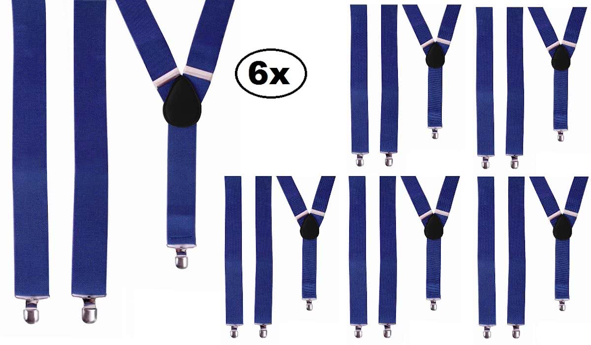 6x Bretel blauw