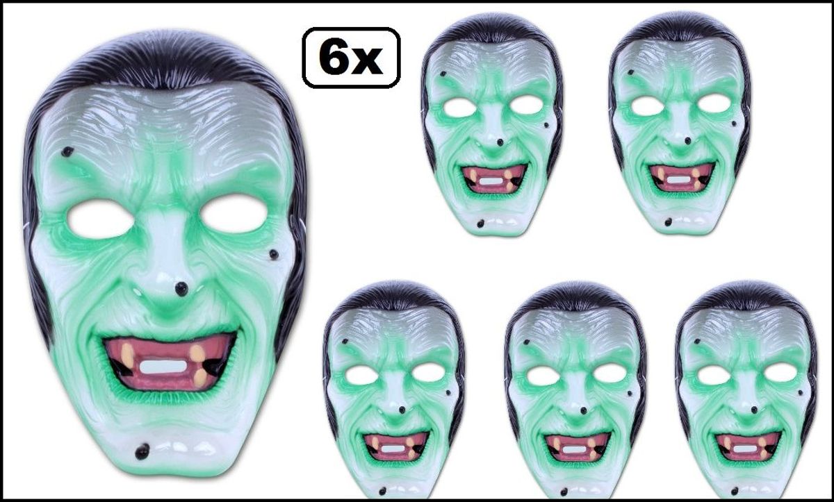 6x Masker transparant zombie vampier