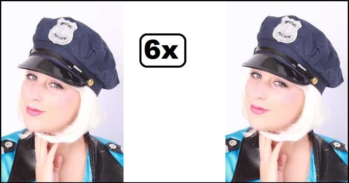 6x Special police pet blauw luxe mt. 57-59-61