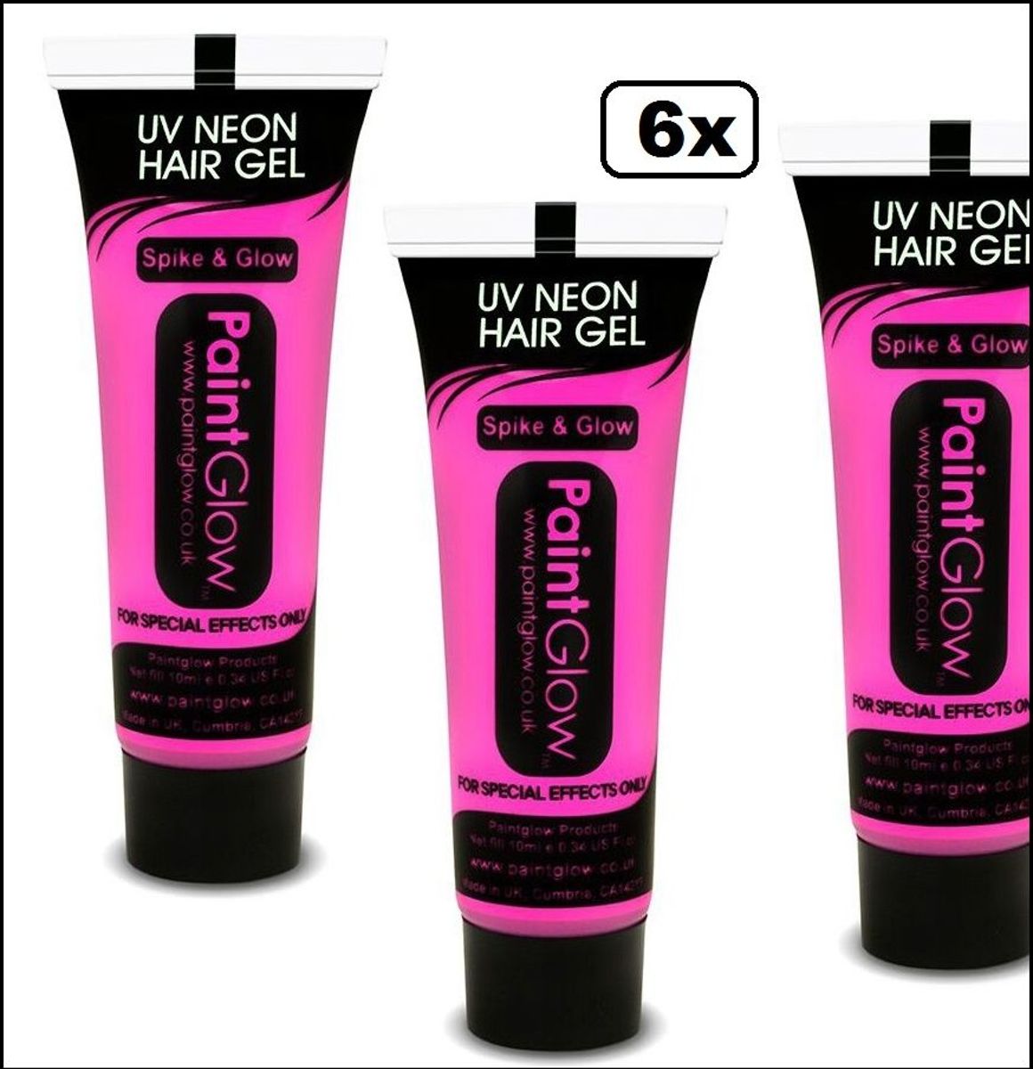 6x Uv hair gel 10 ml pink