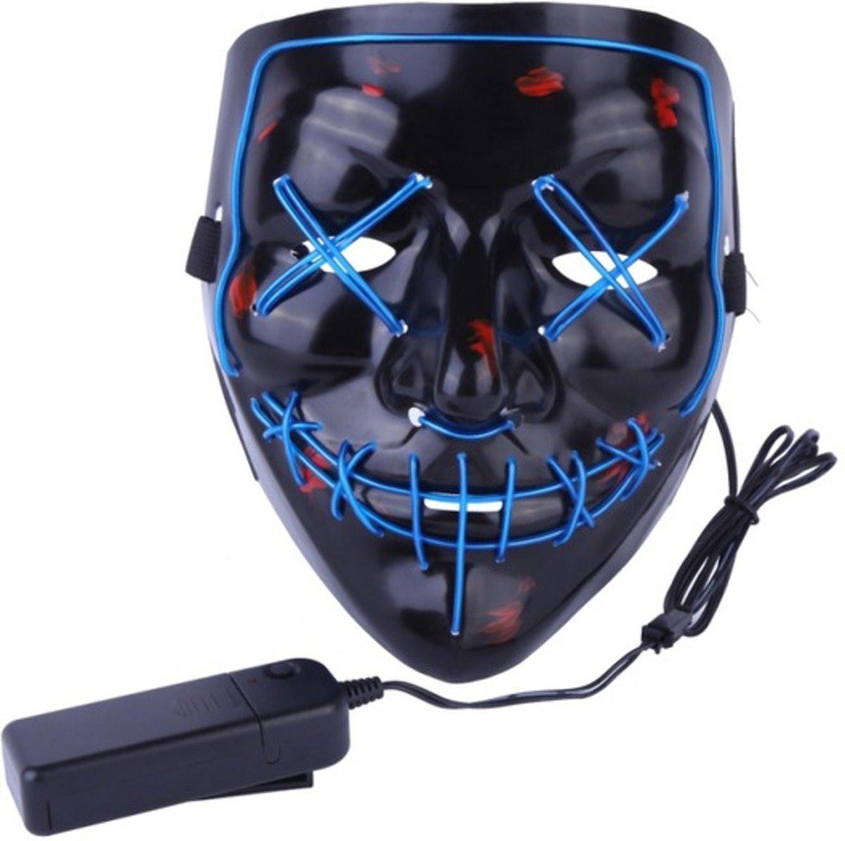 Purge masker-Lichtgevend masker–Neon Masker Blauw voor Halloween