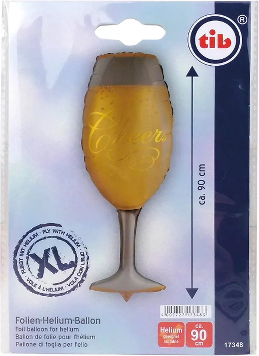 Tib Folieballon champagne glas Cheers 90cm