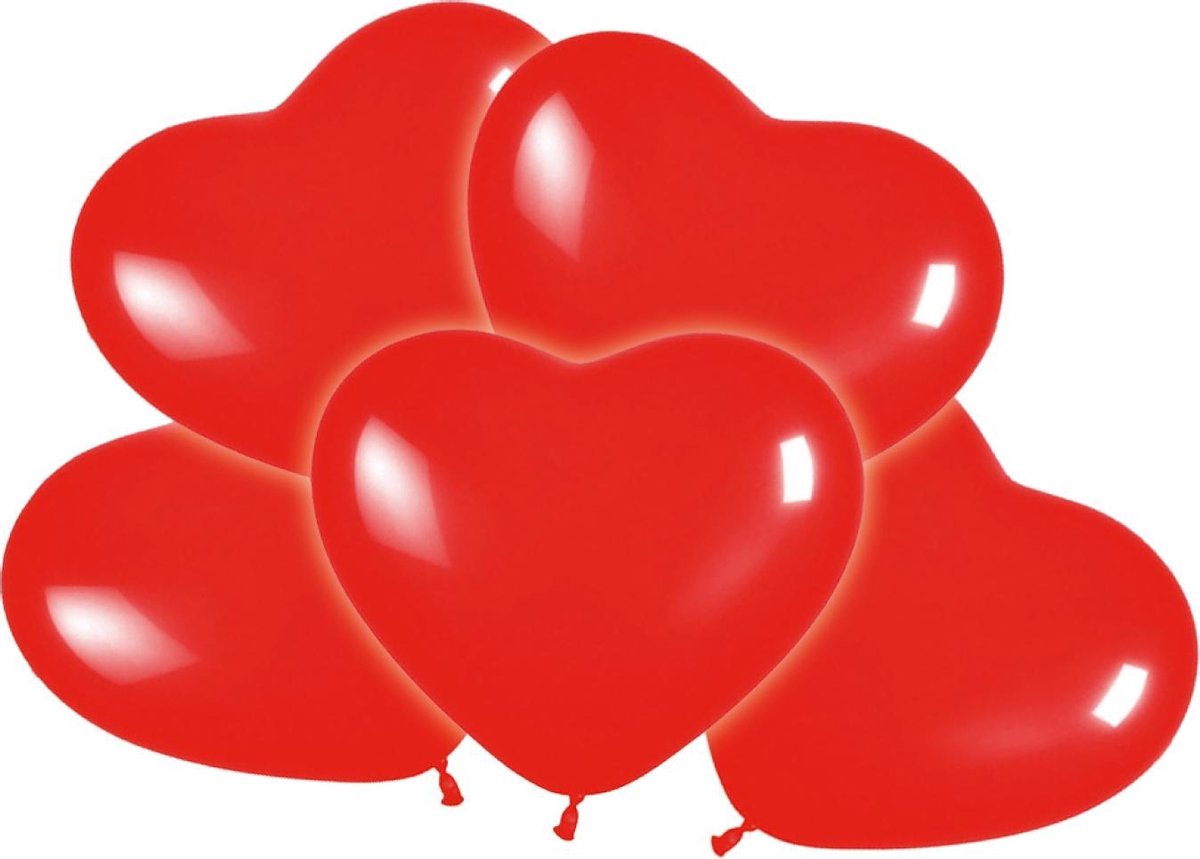 Tib Hart-ballonnen 25 Cm Latex Rood 8 Stuks