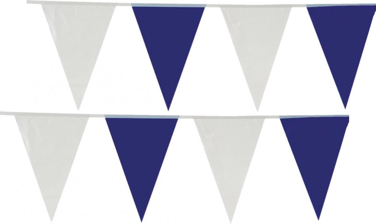 Tib Vlaggenlijn 10 Meter Polyetheen Wit/blauw