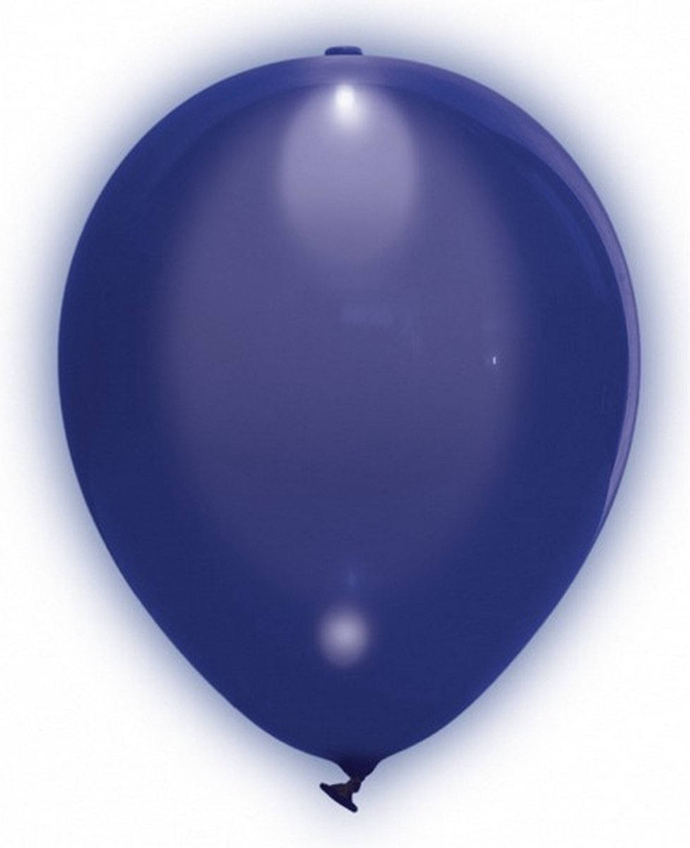 ballonnen Lightning led 23 cm latex blauw 5 stuks