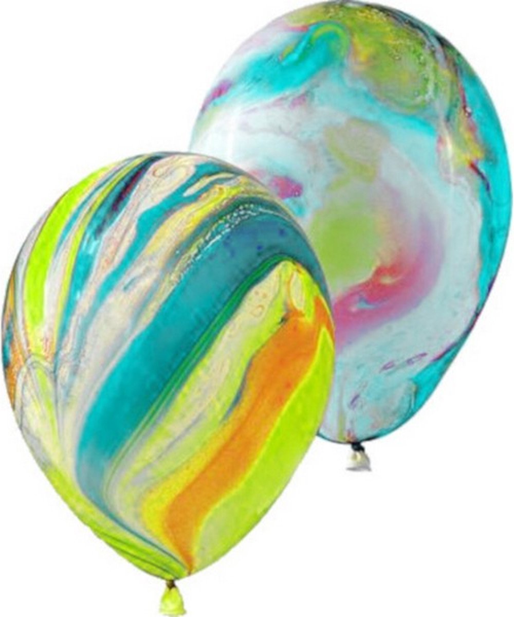 ballonnen Marble 30 cm latex 4 stuks