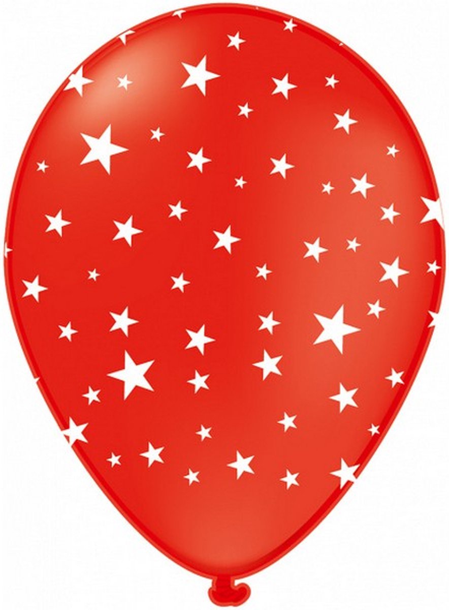 ballonnen Stars 30 cm latex rood 7 stuks