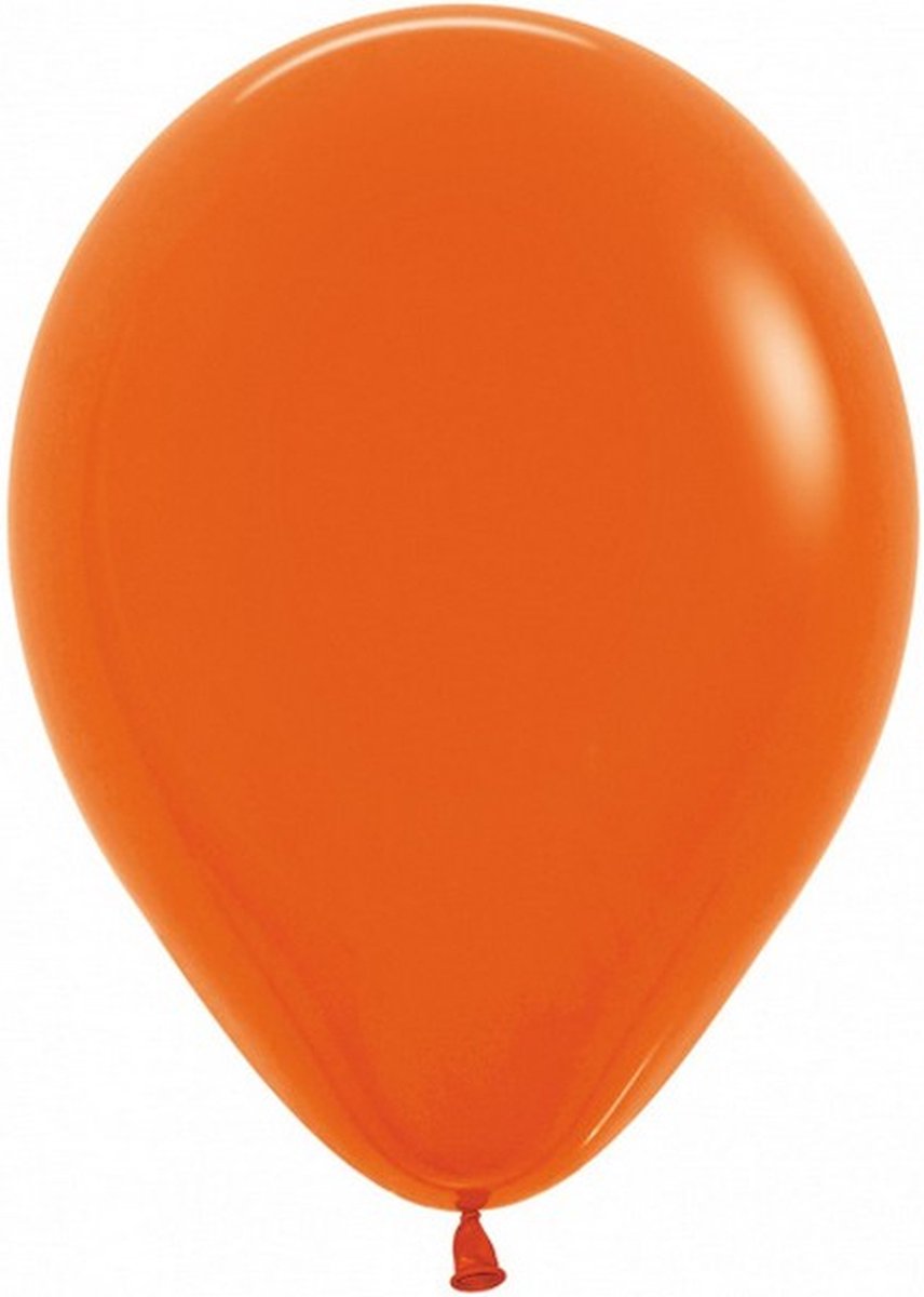 ballonnen helium 30 cm oranje 8 stuks