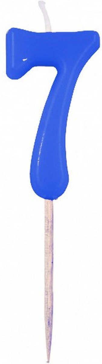 cijferkaars 7 4,5 cm wax blauw