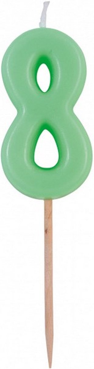 cijferkaars 8 4,5 cm wax groen