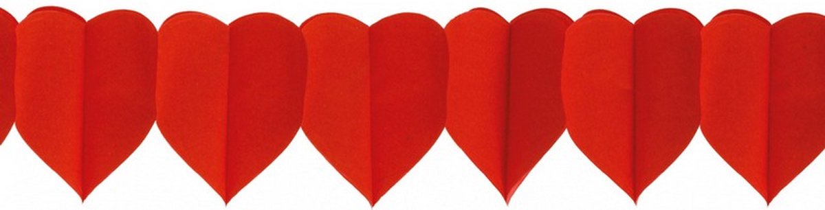 slinger Hearts 2 meter papier rood