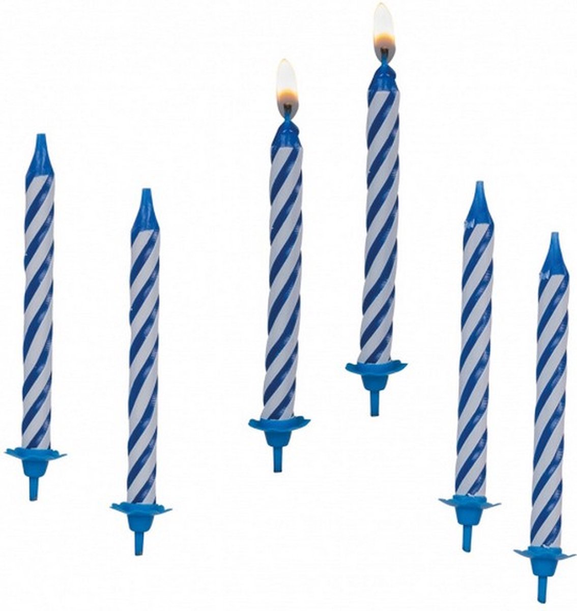 verjaardagskaarsen 7,5 cm wax blauw 12 stuks