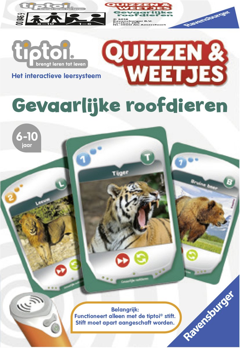 tiptoi® Quizzen & Weetjes Roofdieren