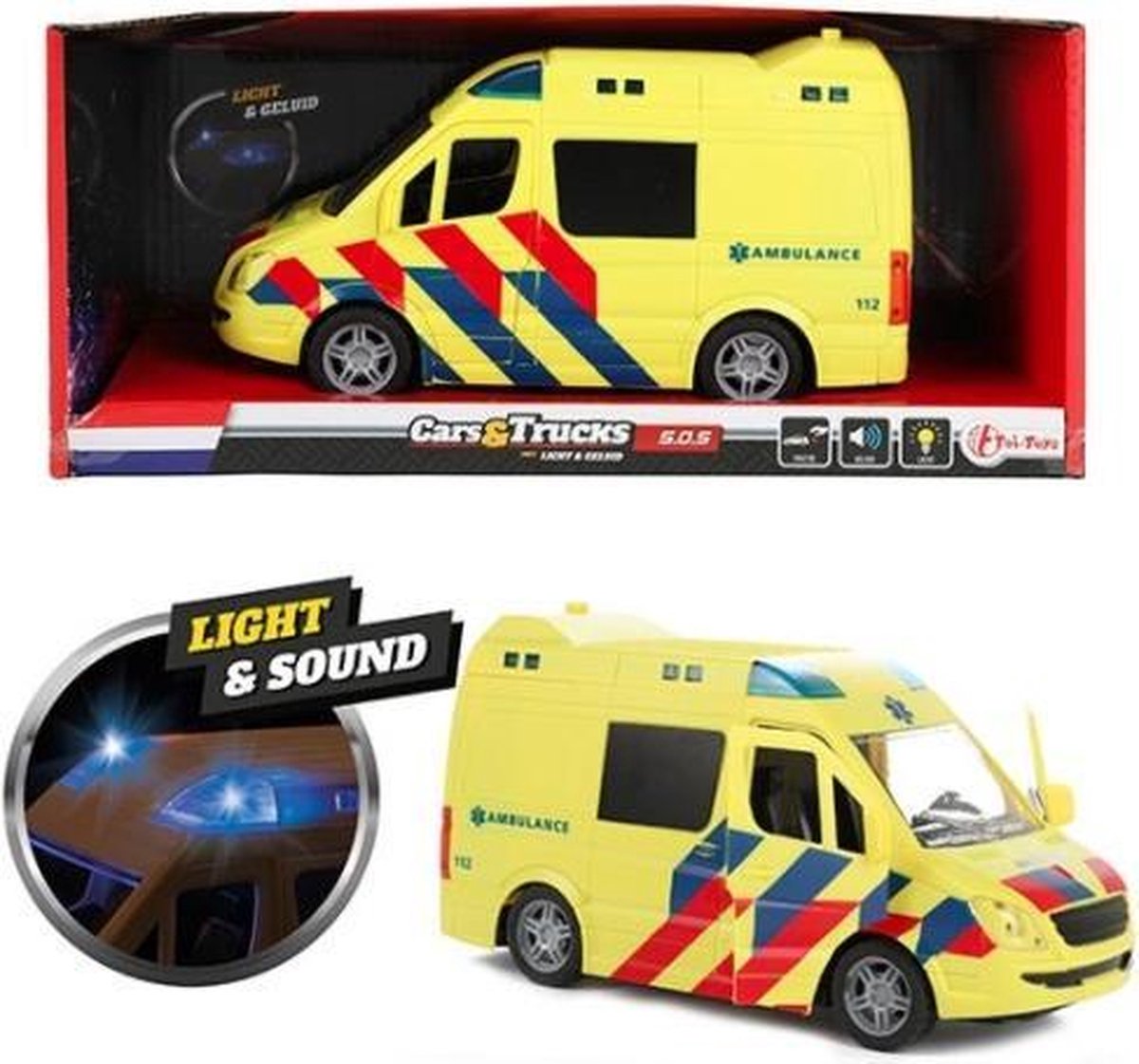 CARS&TRUCKS Ambulance (NL) frictie met licht en geluid