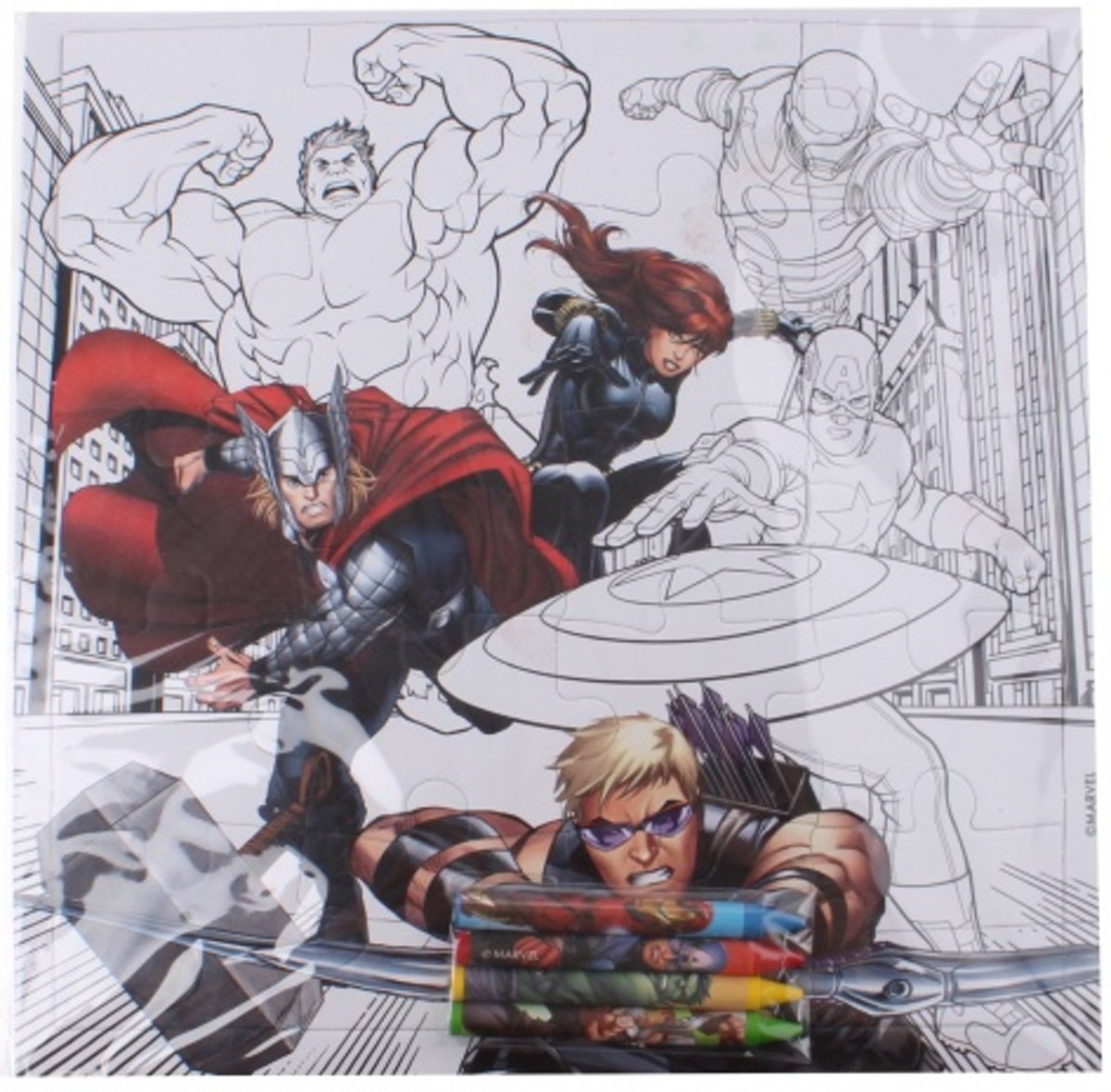 6 x Toi-toys Kleurpuzzel Avengers 25 Cm 20 Stukjes