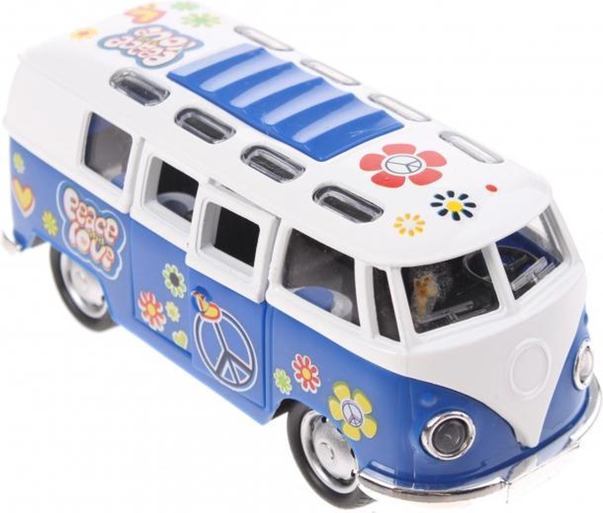 FlowerPower Die-cast bus blauw