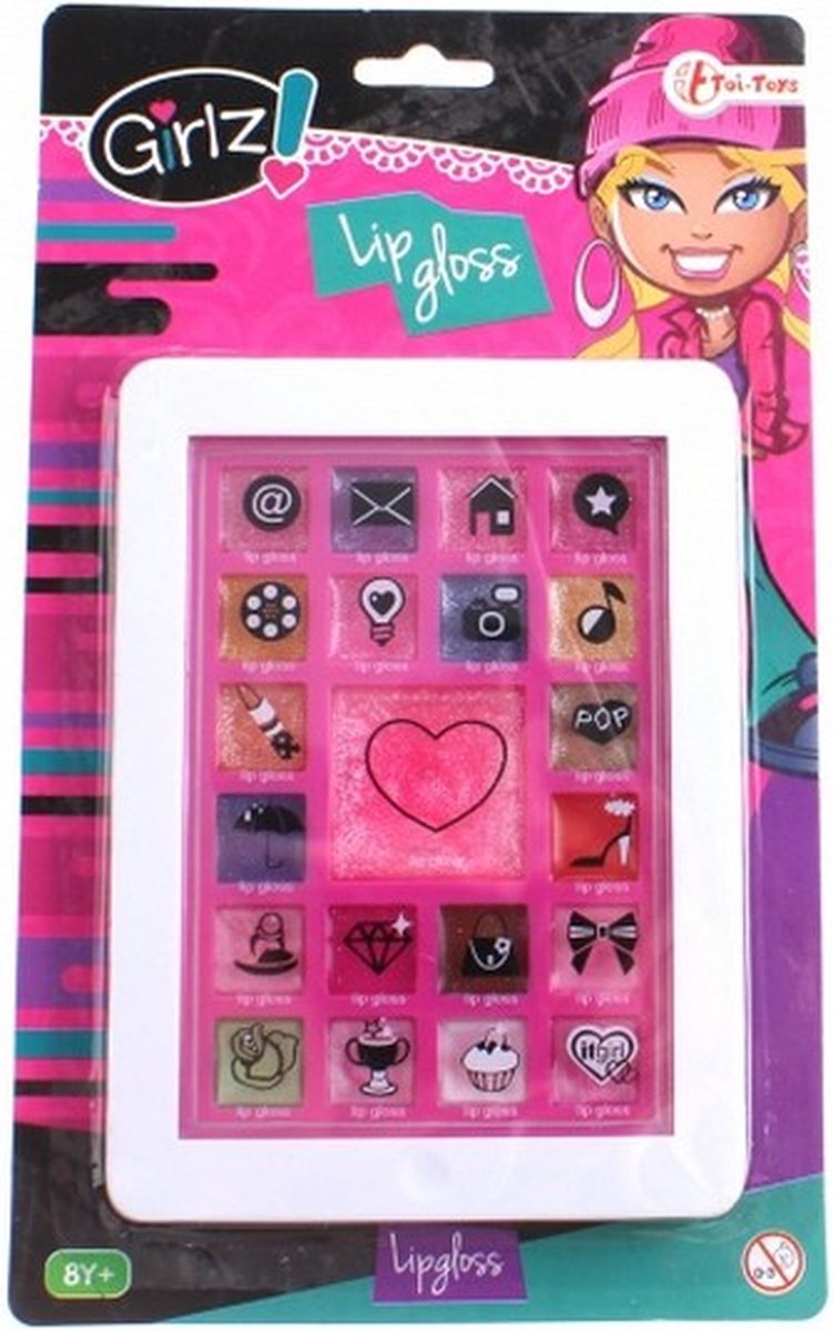 Girlz lipgloss-set wit 16 cm