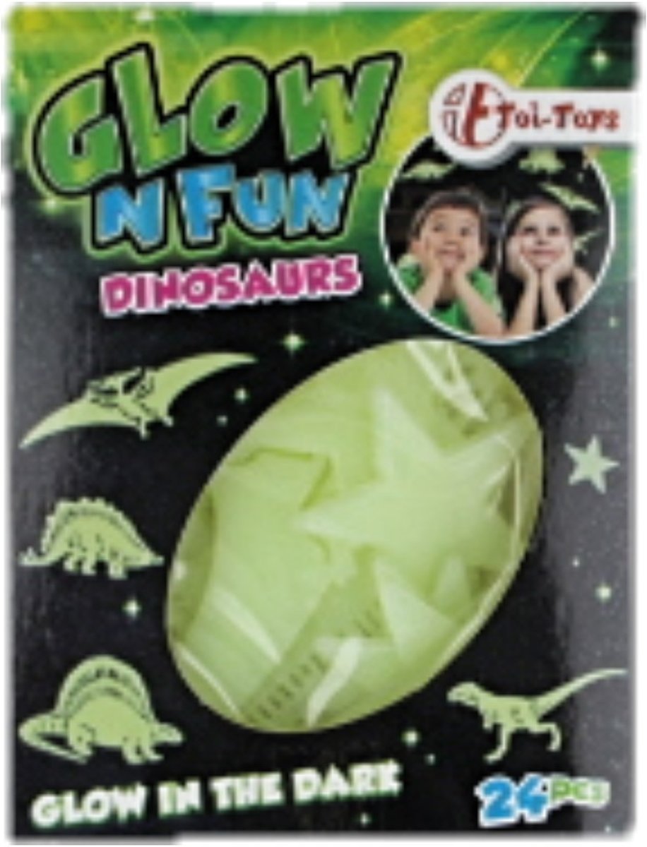 Glow in the dark dinosaurussen