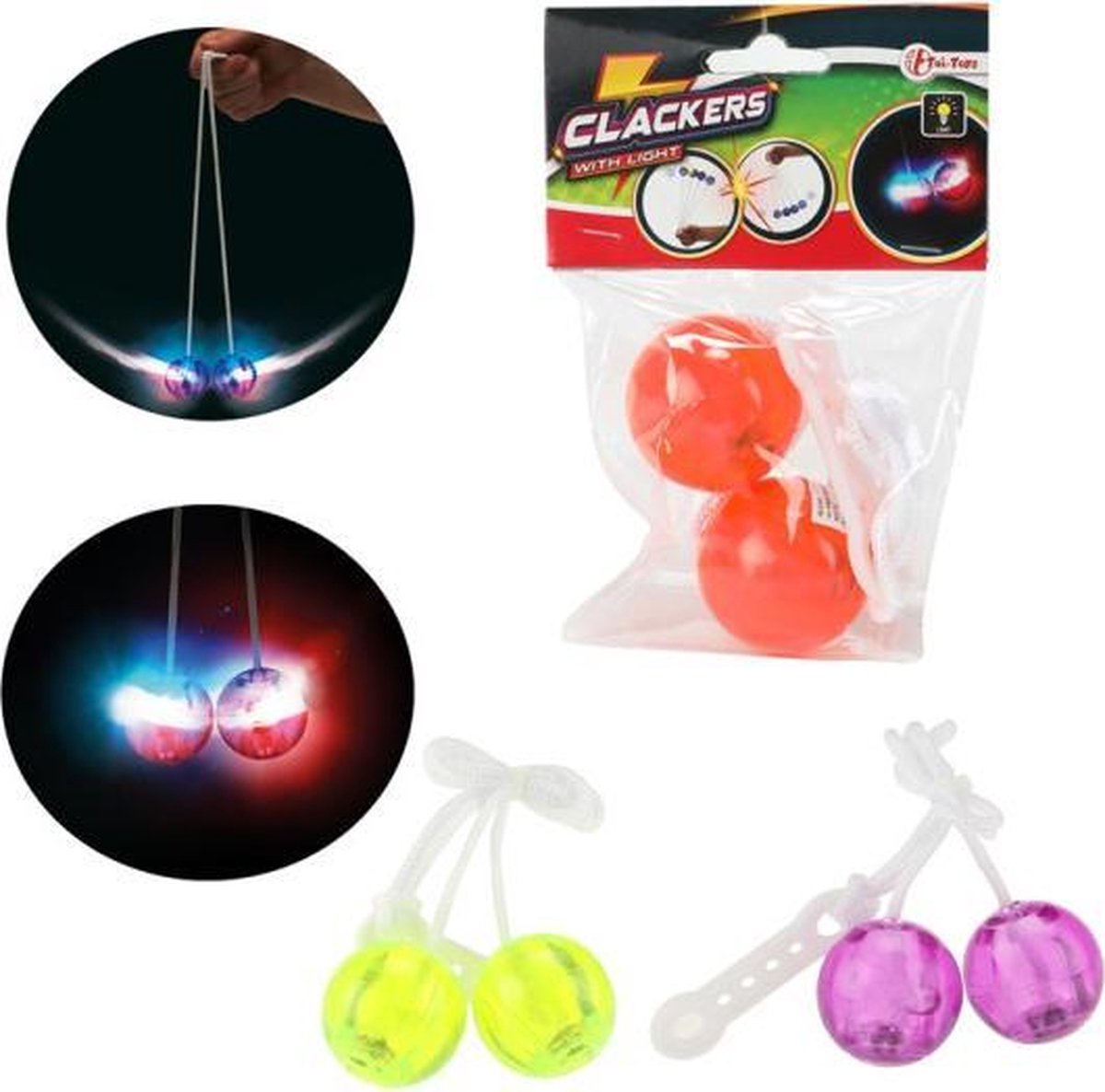 Klik klak Ballen met Led licht - Toi-Toys