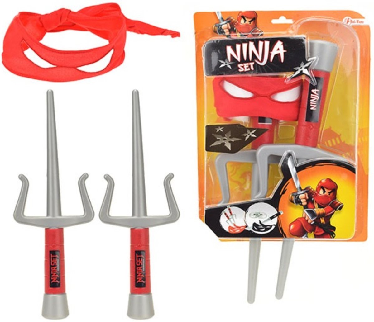 Ninja Masker Set - Twee Wapenstokken