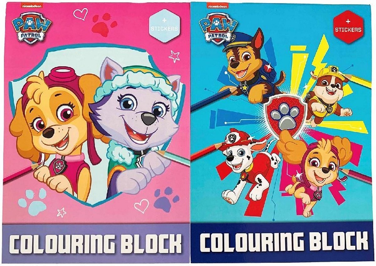 Paw Patrol Kleurboek + Stickers Assorti