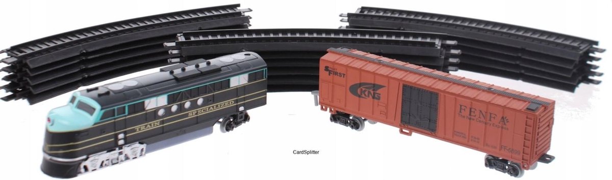 Toi Toys - Treinset met licht - Train express - Goederenwagon 12 Delig