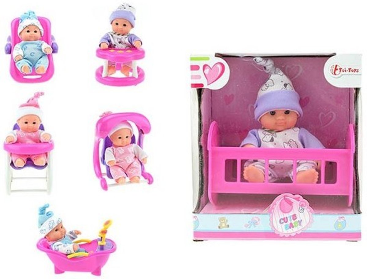 Toi Toys Babypop in stoel 17x15x10cm