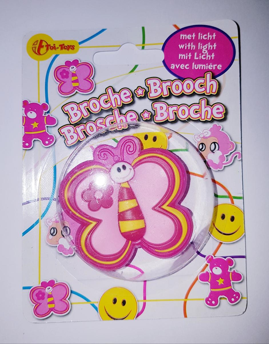 Toi-Toys Broche met licht Vlinder