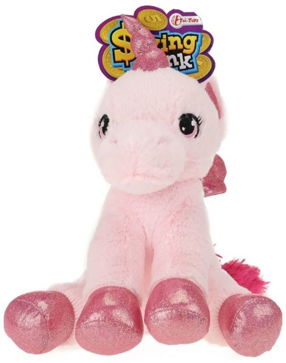 Toi Toys Eenhoorn Pluche Spaarpot Roze